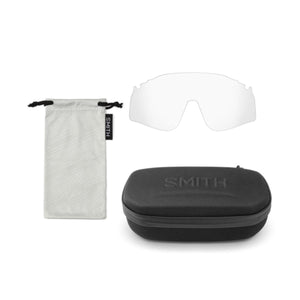 Smith Optics replacement clear lens with protective microfiber pouch and hard carrying case