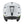 Back view of white Smith Optics Descend Jr ski helmet with goggle strap and adjustment dial