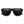 Matte black rectangular sunglasses with dark lenses