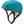 Smith Optics teal bicycle helmet with black straps and yellow interior padding