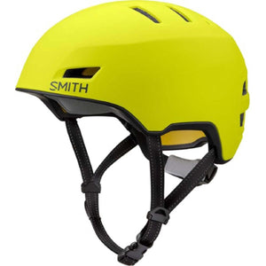 Smith Optics neon yellow cycling helmet with black straps