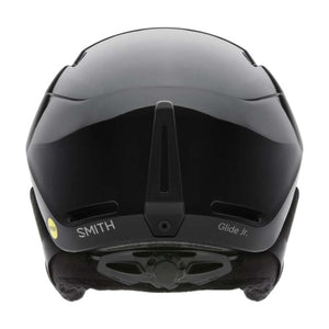 Back view of black Smith Glide Jr ski helmet with Mips technology