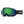 Smith snow goggles with black frame and green mirrored lens