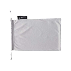 Grey Smith microfiber eyewear storage pouch with drawstring closure