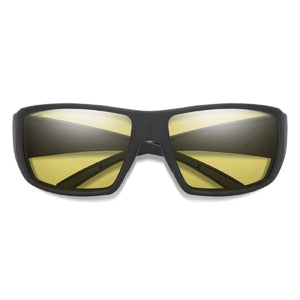 Smith Optics matte black sunglasses with yellow ChromaPop lenses