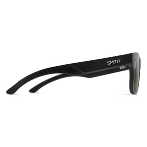 Side view of black Smith Optics sunglasses with dark lenses