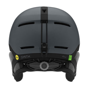 Back view of Smith Optics Altus Mips ski helmet in matte grey