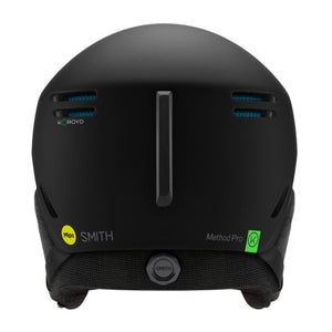 Back view of black Smith Optics Method Pro snow helmet with Koroyd and Mips branding