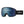 Smith Optics snow goggles with black frame and blue mirrored lens