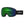 Smith black snow goggles with green reflective lens