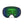 Smith Optics snow goggles with black frame and green mirrored lens