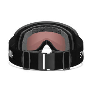 Smith Optics snow goggles with black strap and pink lens
