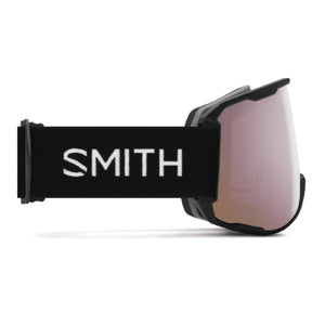 Smith snow goggles with black strap and reflective lens
