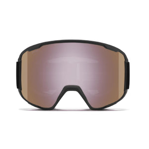 Smith snow goggles with black frame and reflective bronze lens