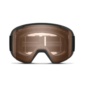 Smith Optics snow goggles with black frame and brown lens