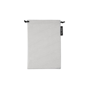 Light grey Smith Optics microfiber drawstring storage pouch