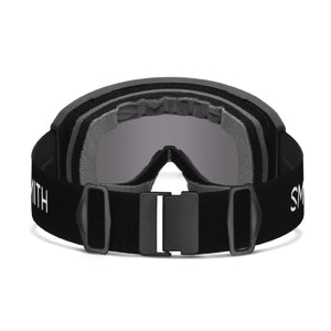 Smith Optics black snow goggles with grey lens and adjustable strap