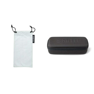 Smith Optics microfiber pouch and black protective hard case