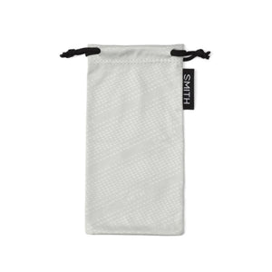 Smith Optics grey microfiber eyewear storage pouch with drawstring closure