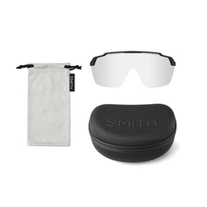 Smith Optics sunglasses lens with protective case and microfiber pouch
