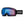 Smith Optics ski goggles with black frame and blue mirrored lens