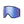 Blue mirrored ski goggles with black frame
