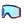 Ski goggles with black frame and blue mirrored lens