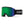 Smith snow goggles with black frame and green reflective lens