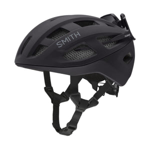 Matte black Smith Optics cycling helmet with ventilation ports