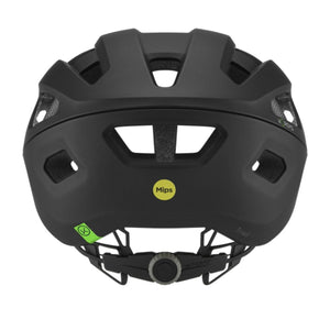 Back view of a black Smith Optics Triad cycling helmet with Mips branding