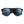 Black frame sunglasses with blue reflective photochromic lenses
