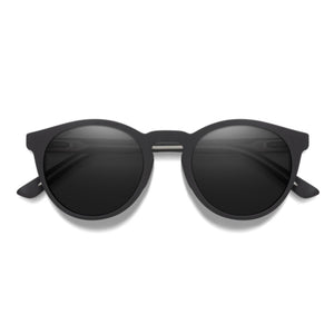 Smith round matte black sunglasses with dark lenses