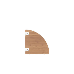 Snow Peak bamboo corner table extension with metal hinges