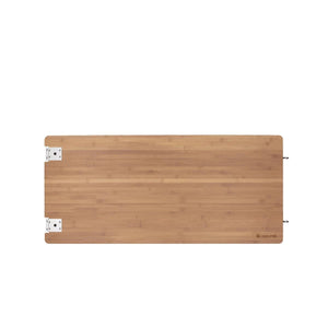 Snow Peak bamboo table top with metal mounting brackets