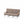 Beige folding camping bench with wooden armrests and metal frame