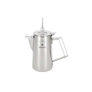 Stainless steel Snow Peak coffee percolator with handle and spout
