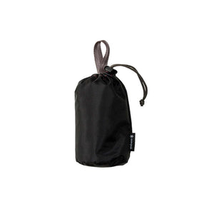 Black Snow Peak drawstring storage pouch with carry loop