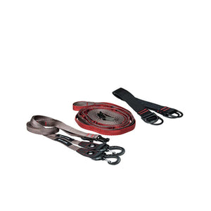 Snow Peak nylon webbing straps with metal clips and buckles