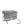 Stainless steel portable charcoal grill with side ventilation holes and metal handle