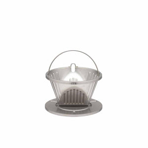 Snow Peak stainless steel coffee drip cone with wire handle