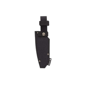 Black Snow Peak knife sheath with snap closure and belt loop