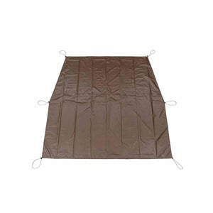 Brown Snow Peak ground sheet with corner tie loops