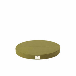 Olive green circular Snow Peak seat cushion
