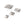 Four Snow Peak stainless steel fire pits in varying sizes arranged on a white background