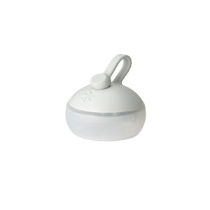 Snow Peak white round portable lantern with hanging loop