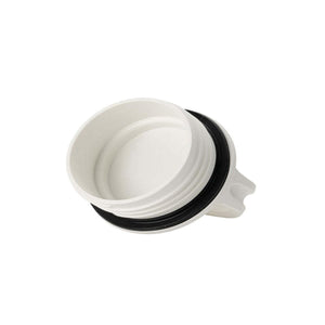 Snow Peak white plastic bottle cap with black rubber seal