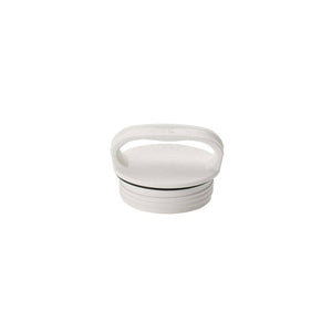 White Snow Peak bottle cap with integrated handle