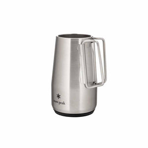 Snow Peak stainless steel mug with folding handle