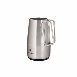 Snow Peak stainless steel mug with folding handle