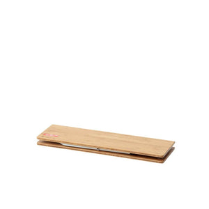 Snow Peak bamboo table folded flat